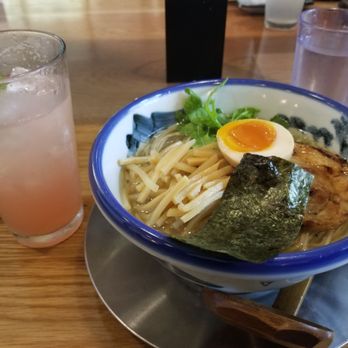 AFURI ramen + dumpling - Yuzu Broth Ramen with my seasonal watermelon Lemonade. - Ramen Near Me - Richmond, British Columbia AFURI ramen + dumpling - Yuzu Broth Ramen with my seasonal watermelon Lemonade. - Ramen Near Me - Richmond, British Columbia