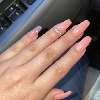 Vanessa Nails - Coffin shape nails with jewel design & chrome - Waxing Near Me - San Jose, California Vanessa Nails - Coffin shape nails with jewel design & chrome - Waxing Near Me - San Jose, California