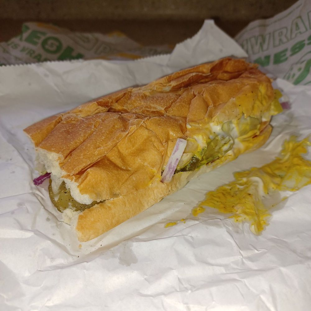 Subway - Vegy looks like no vegys and crushed!! - Sandwiches Near Me - Vacaville, California