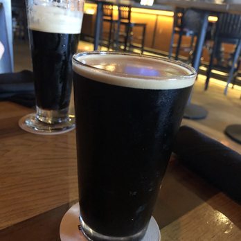 BJ's Restaurant & Brewhouse - 512 Pecan Porter for me, Tatonka Stout for my son - Pizza Near Me - Cedar Park, Texas