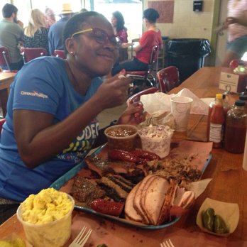 Franklin Barbecue - Someone is happy! - Barbeque Near Me - Austin, Texas
