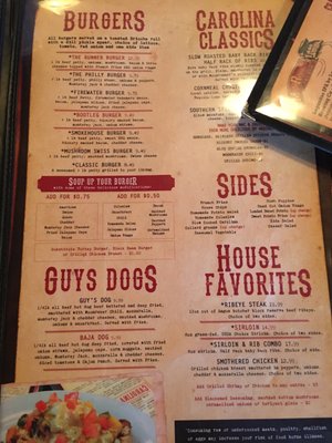 Menu photo 8 Moon Runners Saloon Garner, NC