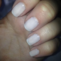 Terrible shellac manicure. Ragged cuticles, still soft shellac (after 2 days).