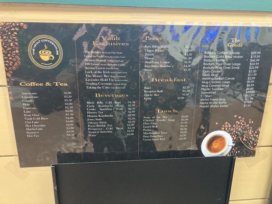 Menu photo 6 Vault Coffeehouse Pitcairn, PA