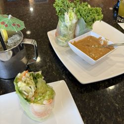Huge summer rolls. Very good.