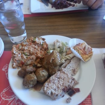 Red Viking Restaurant - Meat loaf, danish beef and pork meatballs, pasta salad, and liver. - Breakfast & Brunch Near Me - Solvang, California Red Viking Restaurant - Meat loaf, danish beef and pork meatballs, pasta salad, and liver. - Breakfast & Brunch Near Me - Solvang, California