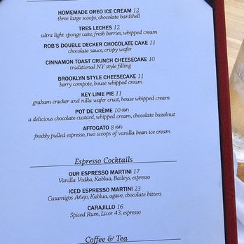 Doc B's Restaurant - Dessert Menu - American Near Me - Cary, North Carolina