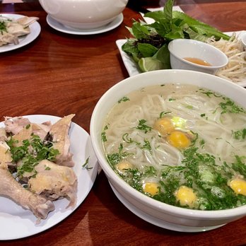 Pho Ga Hai Van - Chicken pho, rice noodles with eggs - Vietnamese Near Me - Westminster, California