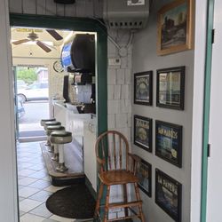 Tinker's Burgers - Looking out. You can sit at the "bar"