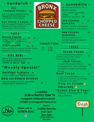 Menu photo 1 Bronx Chopped Cheese  Tyler, TX