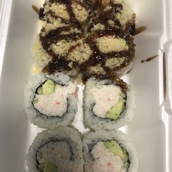 Orange Teriyaki - California Roll (4 pieces) & Crunch Roll (4 pieces) - Japanese Near Me - Long Beach, California