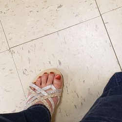 Sandal that stole my  fell in love with and bought. Oh so comfy, sparkly and on sale