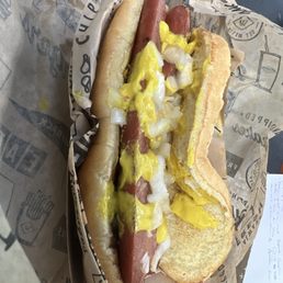 "CHILI CHEESE DOG" minus chili and cheese