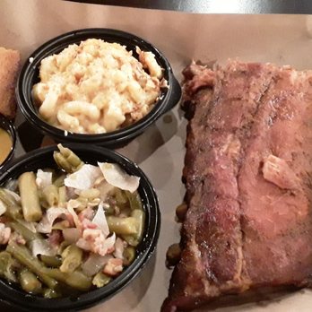 Mission BBQ - 1/2 rack of ribs. Mac n cheese and green beans with bacon, Cornbread - Barbeque Near Me - Germantown, Maryland Mission BBQ - 1/2 rack of ribs. Mac n cheese and green beans with bacon, Cornbread - Barbeque Near Me - Germantown, Maryland