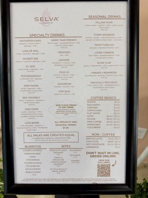 Menu photo 1 Selva Coffee House Del Mar, CA