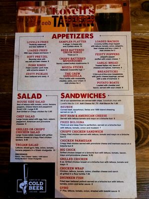 Menu photo 8 Lovell's Tavern Columbus, OH