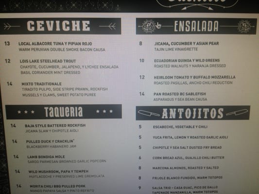 Menu photo 7 Cuchillo Vancouver, BC
