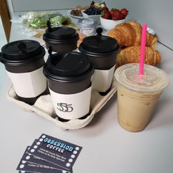 Ob5e55ion Coffee - Grab some drinks for your office meeting and fill up that punchcard