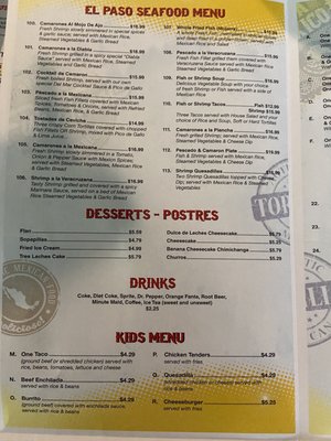 Menu photo 6 El Paso Mexican Grill Kenner, LA