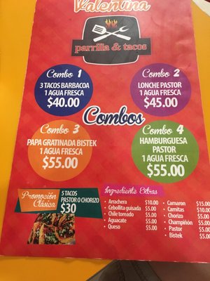 Menu photo 1 Valentina Guadalajara, JAL Menu photo 1 Valentina Guadalajara, JAL