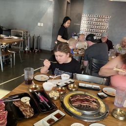 Gal I and pork belly bbq