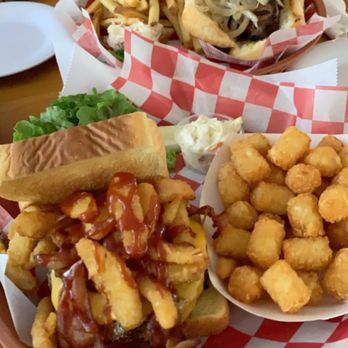 Herner's Hideaway - Texas burger and Steak sandwich. Huge portions. Both cooked perfectly. DELICIOUS! - Bars Near Me - Genoa City, Wisconsin Herner's Hideaway - Texas burger and Steak sandwich. Huge portions. Both cooked perfectly. DELICIOUS! - Bars Near Me - Genoa City, Wisconsin