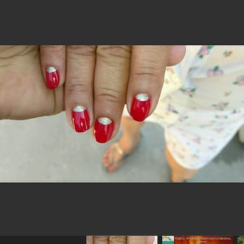 Sun Nails - After 5 hours and 6 nail polishes, it looks like a child did this. Pictures can show the defects, but such horrible work done! - Nail Salons Near Me - Los Angeles, California