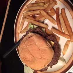 Schleicher's Bar & Grill - Burger and half order of fries