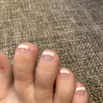 Princess Nails - nails weren't filed evenly. What's up with the pinky toe. you can see where she nipped me with the cuticle clippers (second to last toe) - Nail Salons Near Me - Murrieta, California Princess Nails - nails weren't filed evenly. What's up with the pinky toe. you can see where she nipped me with the cuticle clippers (second to last toe) - Nail Salons Near Me - Murrieta, California