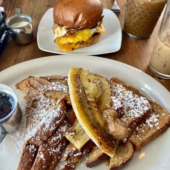 Pie Lady Cafe - Banana french toast and red-eye breakfast sandwich - Bakeries Near Me - Moorestown, New Jersey