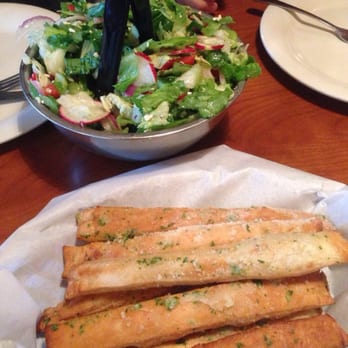 Stonefire Grill - Greek salad & breadsticks - American Near Me - Pasadena, California Stonefire Grill - Greek salad & breadsticks - American Near Me - Pasadena, California