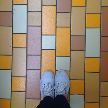 Amali - Love the tiles in the back room! (Excuse the scuffed sneakers!) - Mediterranean Near Me - New York, New York
