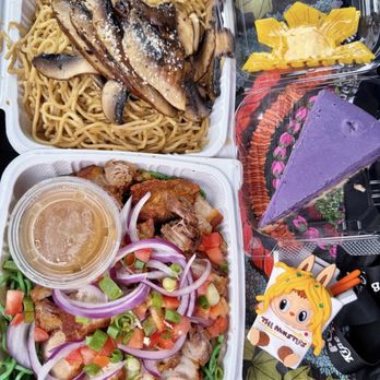 Adela’s Country Eatery - Garlic Ulu Pasta with Portabello Mushroom $27.98 | Lechon (Pork Belly) Malunggay Pasta $29.98 | Ube Cheesecake $8.89 - Hawaiian Near Me - Kaneohe, Hawaii