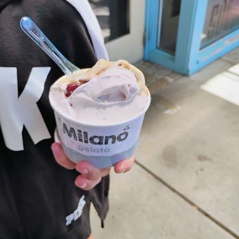 Milano Gelato Ice Cream - Cherry and salted caramel gelato - Gelato Near Me - Concord, California