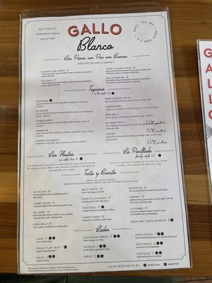Menu photo 4 Gallo Blanco Phoenix, AZ