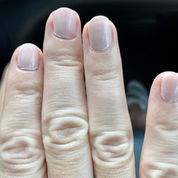 Island Nails - Flooded the polish in my cuticle. No clean up was done. Looks worse than when I paint my own nails.