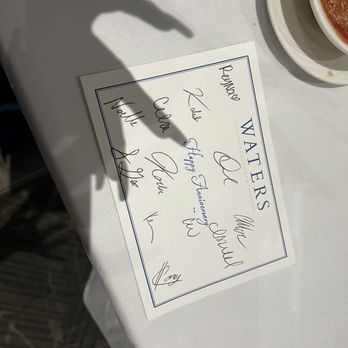 Waters Texas - Anniversary card from the whole team! - Seafood Near Me - Fort Worth, Texas Waters Texas - Anniversary card from the whole team! - Seafood Near Me - Fort Worth, Texas