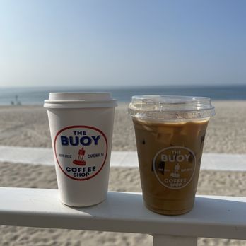 The Buoy Coffee Shop - Basic black coffee and a iced vanilla  latte - Coffee & Tea Near Me - Cape May, New Jersey