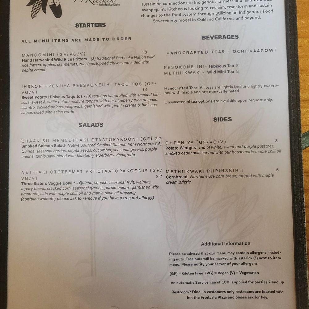 Wahpepah’s Kitchen - Menu - Salad Near Me - Oakland, California Wahpepah’s Kitchen - Menu - Salad Near Me - Oakland, California