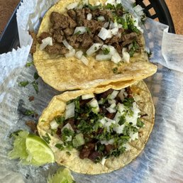 Asada Taco and Pastor Taco, forgive me there were 3, but one was devoured before I remembered to take a picture. Asada Taco and Pastor Taco, forgive me there were 3, but one was devoured before I remembered to take a picture.