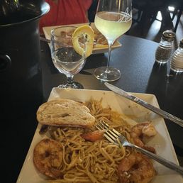 Delicious shrimp scampi. Delicious shrimp scampi.