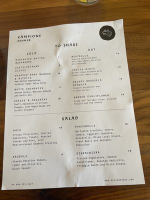 Menu photo 2 Campione Roman Kitchen Livingston, MT Menu photo 2 Campione Roman Kitchen Livingston, MT