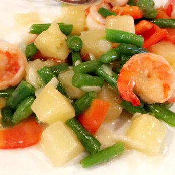 Reren Lamen & Bar - Pineapple jumbo shrimps with white rice - Ramen Near Me - Washington, DC, District of Columbia