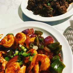 8 Piece Chili Shrimp, Boneless Mutton Roast