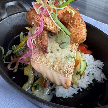 The Fish Hopper - Salmon coconut sesame seed - Seafood Near Me - Monterey, California The Fish Hopper - Salmon coconut sesame seed - Seafood Near Me - Monterey, California