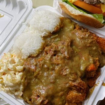 BBQ Town Drive Inn - Chicken katsu Cheeseburger deluxe - Barbeque Near Me - Honolulu, Hawaii