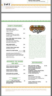 Menu photo 2 Four Elements Cafe Flagstaff, AZ