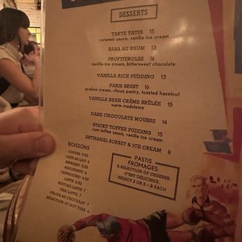 Pastis - Menu - French Near Me - New York, New York Pastis - Menu - French Near Me - New York, New York