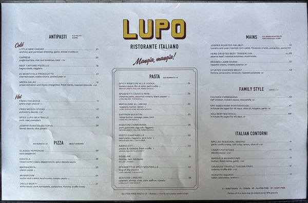 Menu photo 8 Lupo Banff, AB