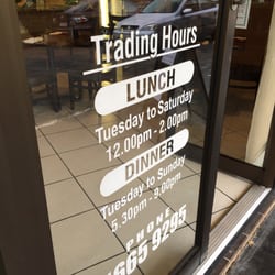 Satoru's Japanese Restaurant - Trading hours